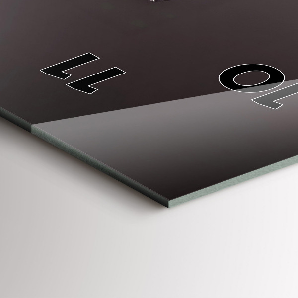 Modern vertical wall clock A glass of red wine