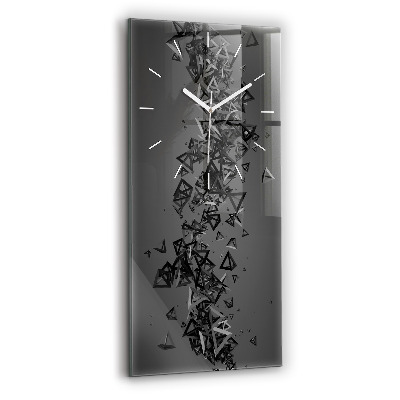 Modern vertical wall clock Dark abstraction