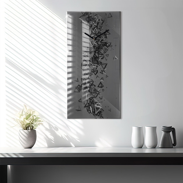 Modern vertical wall clock Dark abstraction