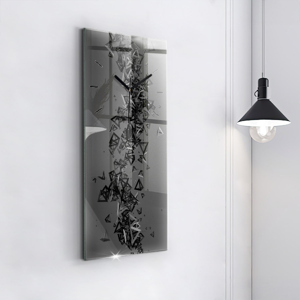 Modern vertical wall clock Dark abstraction