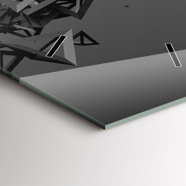 Modern vertical wall clock Dark abstraction