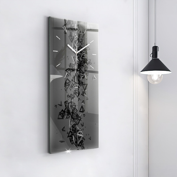 Modern vertical wall clock Dark abstraction