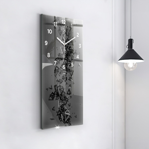Modern vertical wall clock Dark abstraction