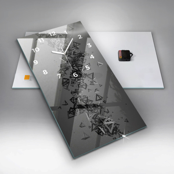 Modern vertical wall clock Dark abstraction