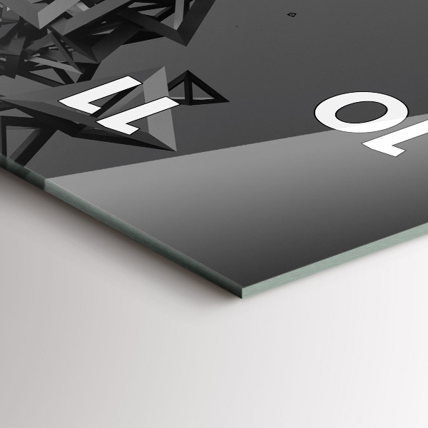 Modern vertical wall clock Dark abstraction