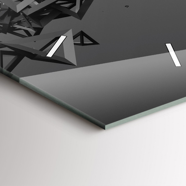 Modern vertical wall clock Dark abstraction