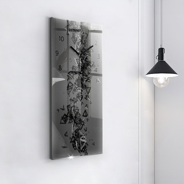 Modern vertical wall clock Dark abstraction