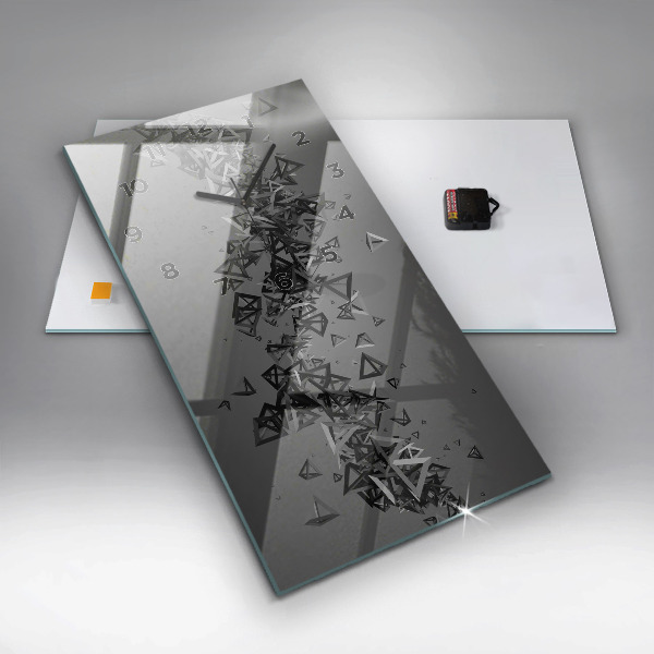 Modern vertical wall clock Dark abstraction