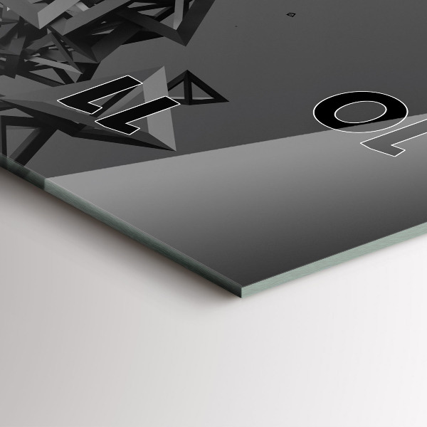 Modern vertical wall clock Dark abstraction