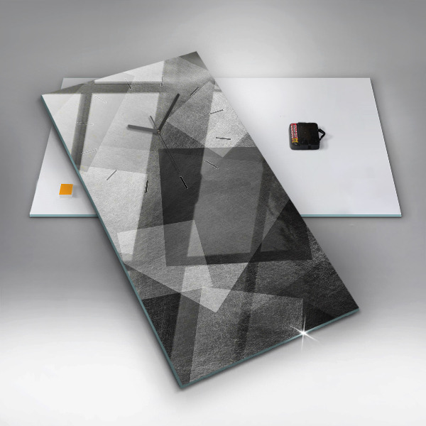 Modern vertical wall clock Geometric abstraction