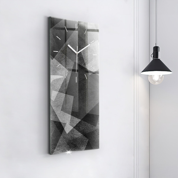Modern vertical wall clock Geometric abstraction