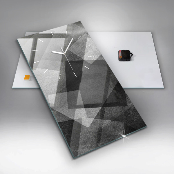 Modern vertical wall clock Geometric abstraction