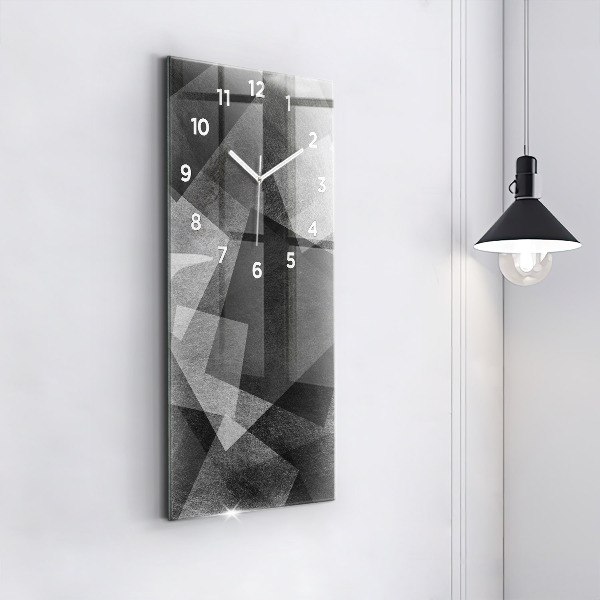 Modern vertical wall clock Geometric abstraction