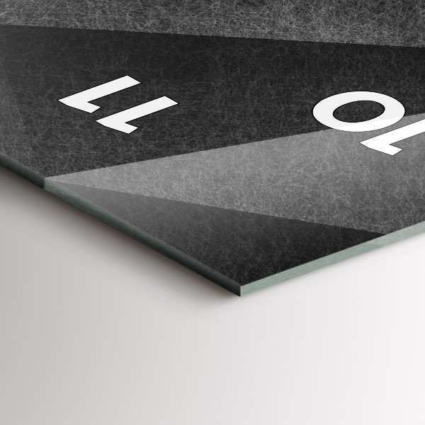 Modern vertical wall clock Geometric abstraction