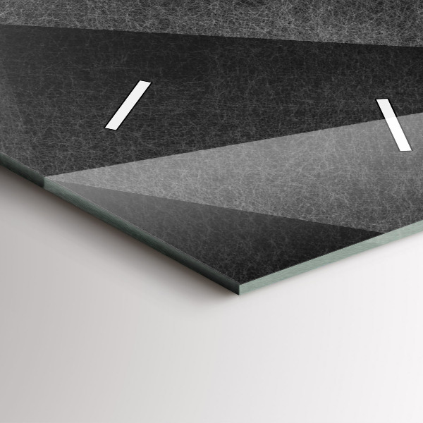 Modern vertical wall clock Geometric abstraction