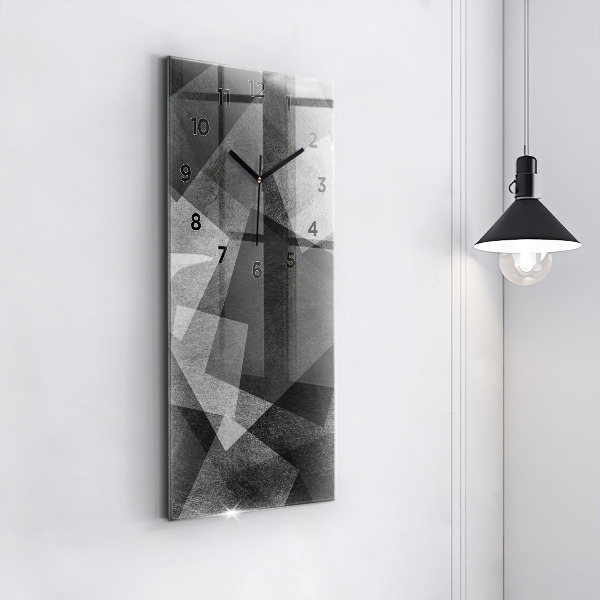 Modern vertical wall clock Geometric abstraction
