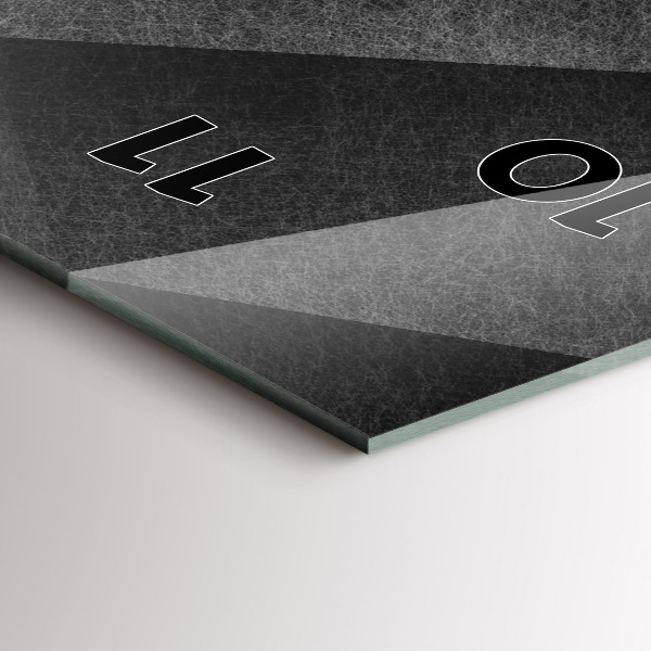 Modern vertical wall clock Geometric abstraction