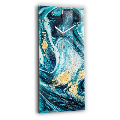 Modern vertical wall clock Abstract marble