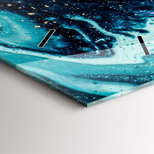 Modern vertical wall clock Abstract marble