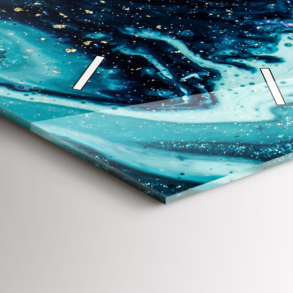 Modern vertical wall clock Abstract marble