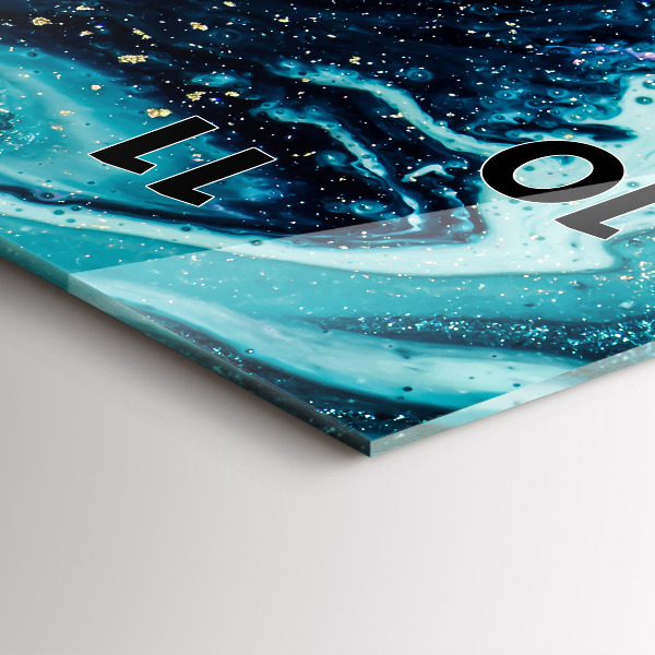 Modern vertical wall clock Abstract marble