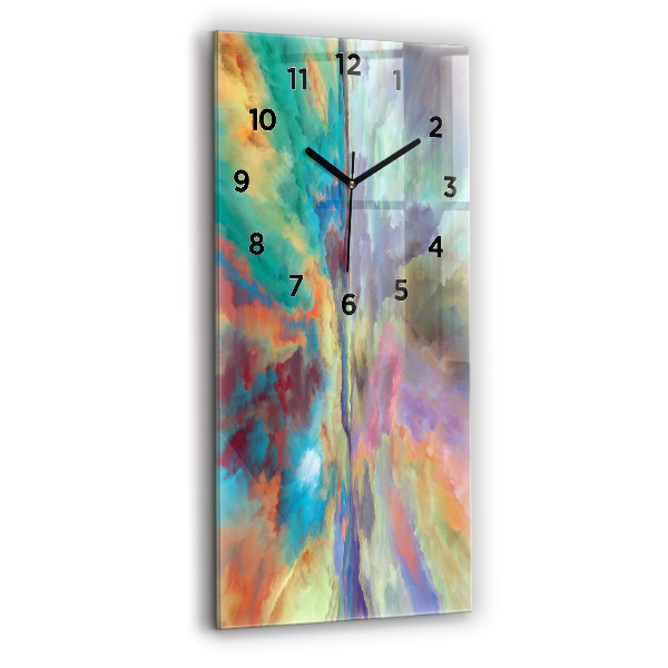 Modern vertical wall clock Abstract landscape