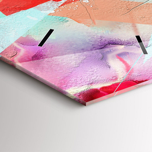 Modern vertical wall clock Rows of spices