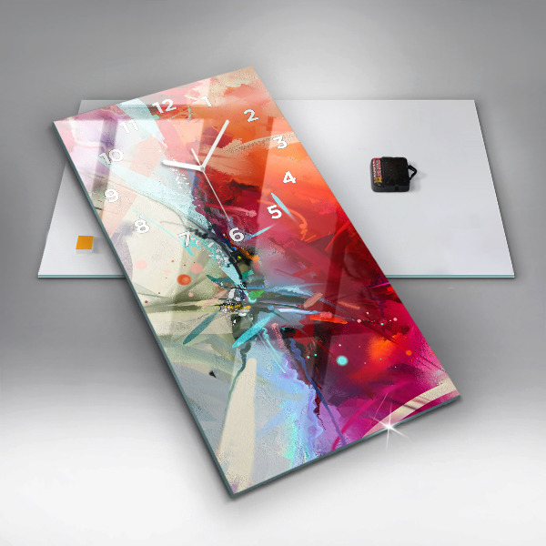 Modern vertical wall clock Rows of spices