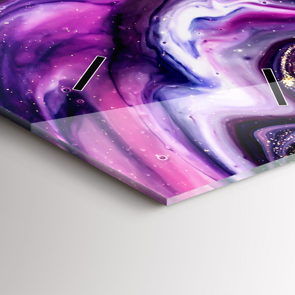 Modern vertical wall clock Abstract marble