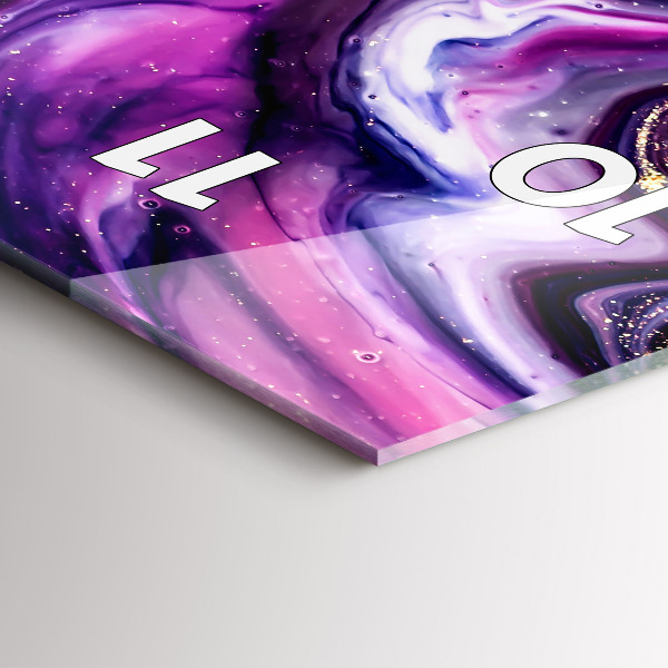 Modern vertical wall clock Abstract marble