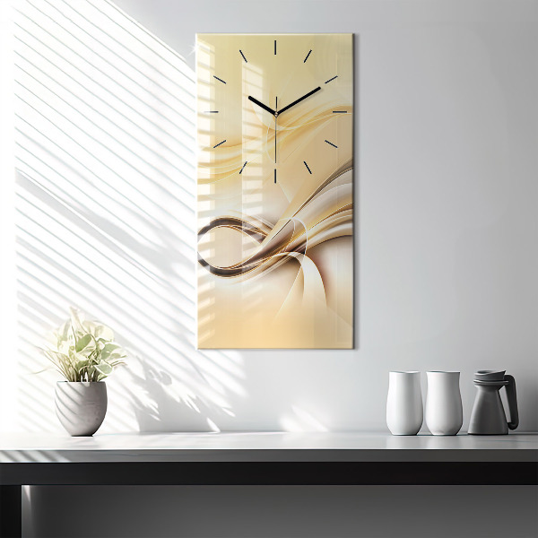 Modern vertical wall clock Abstraction waves