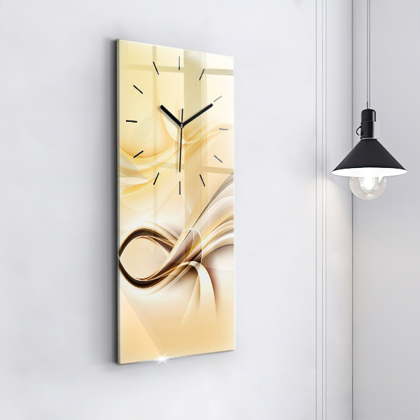 Modern vertical wall clock Abstraction waves