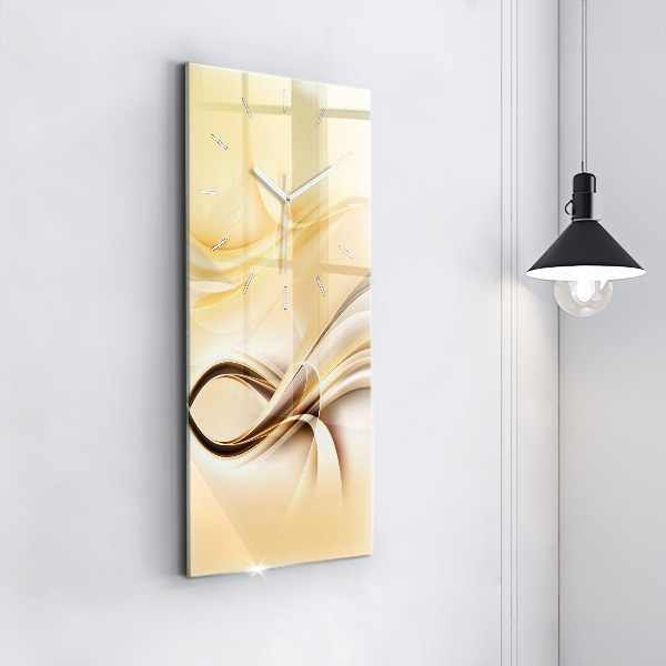Modern vertical wall clock Abstraction waves