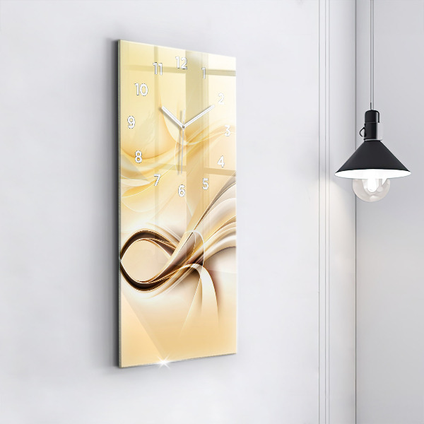 Modern vertical wall clock Abstraction waves