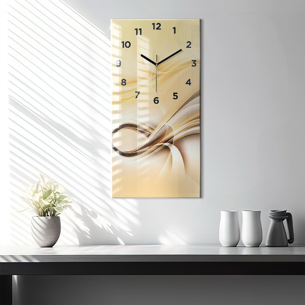 Modern vertical wall clock Abstraction waves