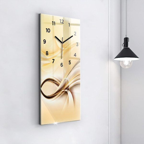 Modern vertical wall clock Abstraction waves