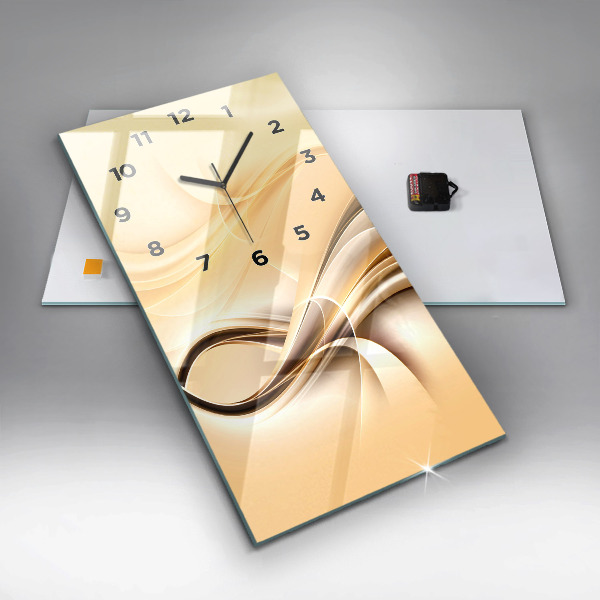 Modern vertical wall clock Abstraction waves