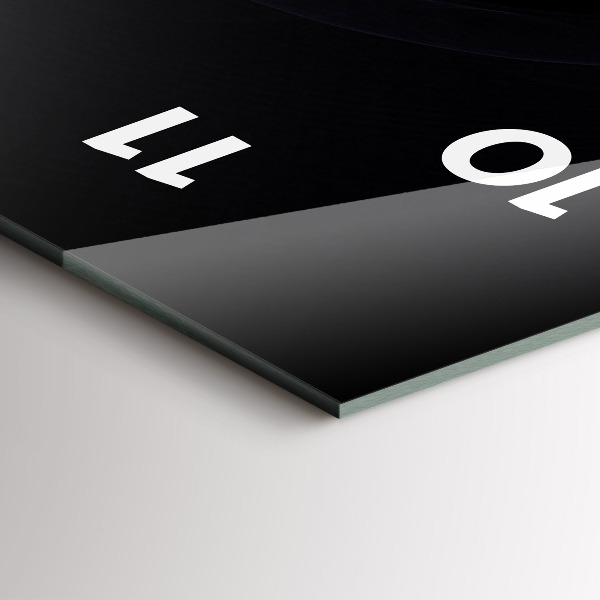 Modern vertical wall clock Purple abstraction