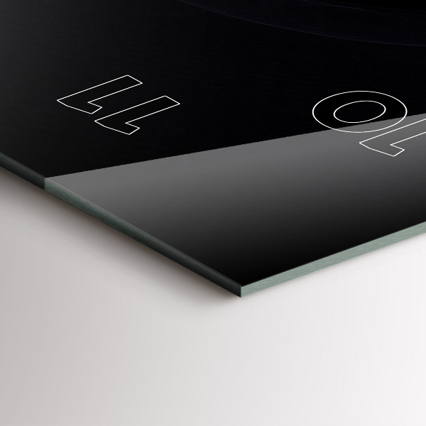 Modern vertical wall clock Purple abstraction