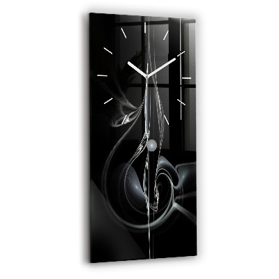 Modern vertical wall clock Abstract smoke