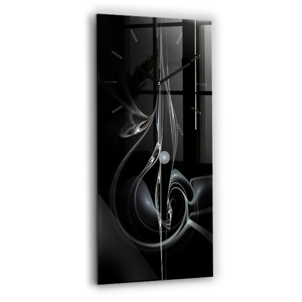 Modern vertical wall clock Abstract smoke