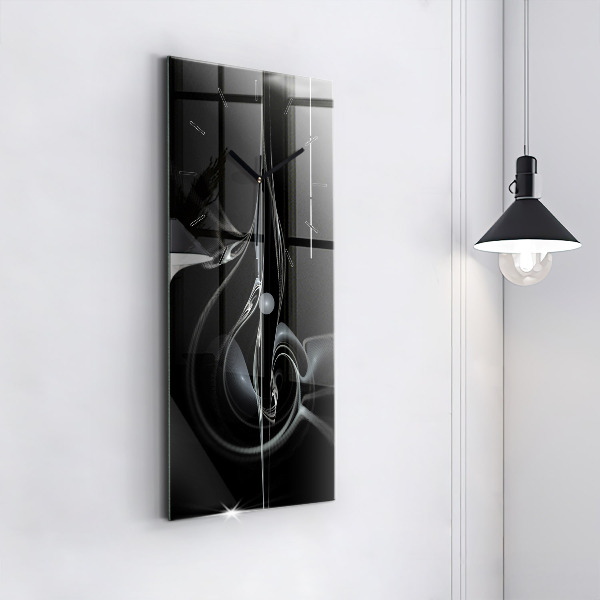 Modern vertical wall clock Abstract smoke