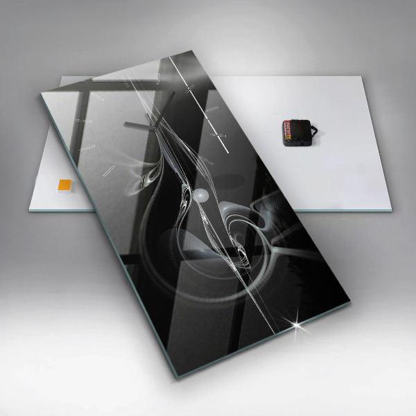 Modern vertical wall clock Abstract smoke