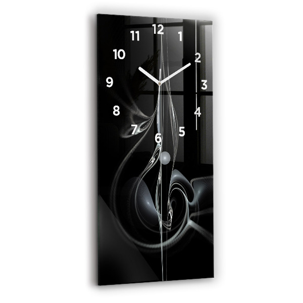 Modern vertical wall clock Abstract smoke