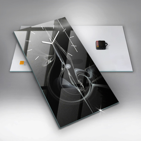 Modern vertical wall clock Abstract smoke