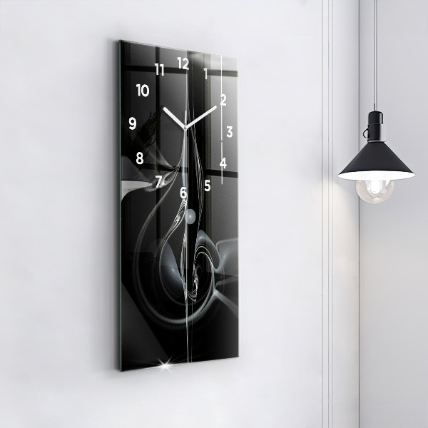 Modern vertical wall clock Abstract smoke