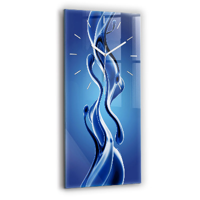Modern vertical wall clock Liquid abstraction