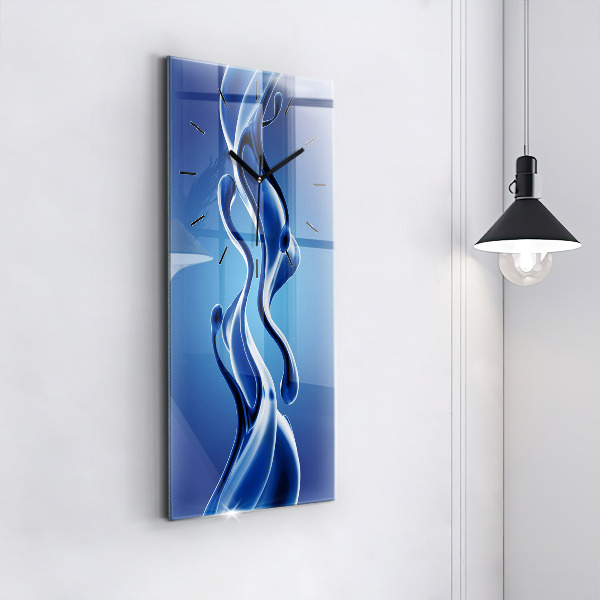 Modern vertical wall clock Liquid abstraction