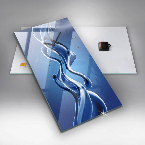 Modern vertical wall clock Liquid abstraction