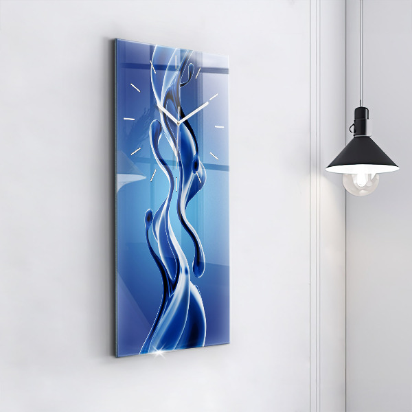 Modern vertical wall clock Liquid abstraction